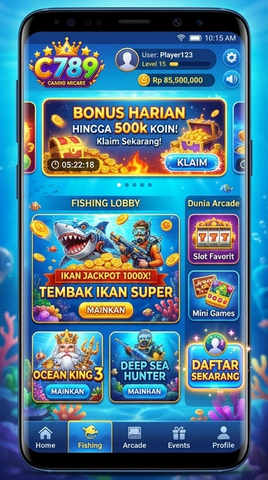 Screenshot dari halaman kategori aplikasi di c789.